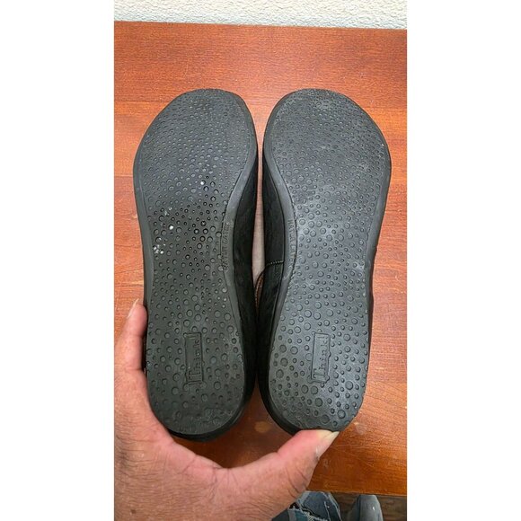 Think Womens Black Leather Mary Jane Flats Adjustable Ankle Strap Size 42/10 - Picture 6 of 9